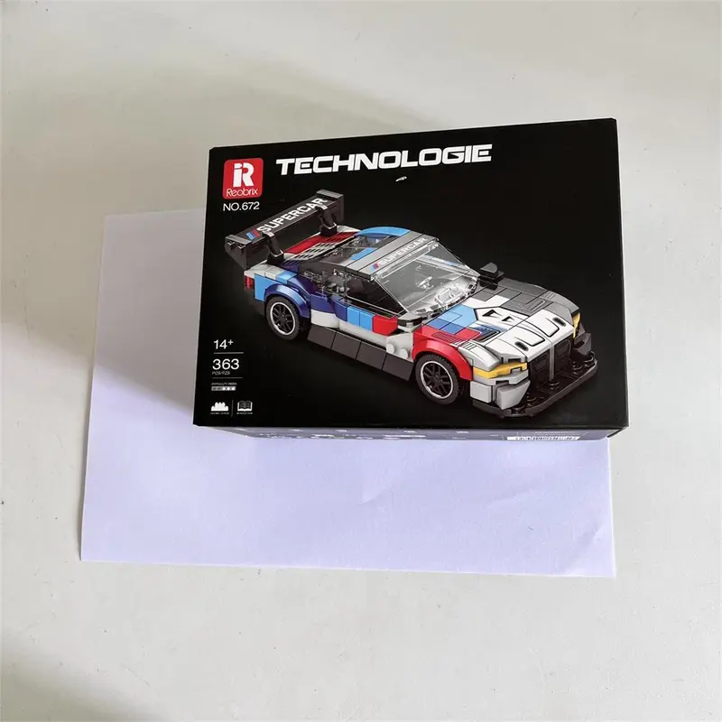 M4 Race Car Design Building Blocks, 363pcs/set Creative DIY Racing Car Model Building Blocks, Educational Assembly Bricks Toy for Teenager & Adults 3