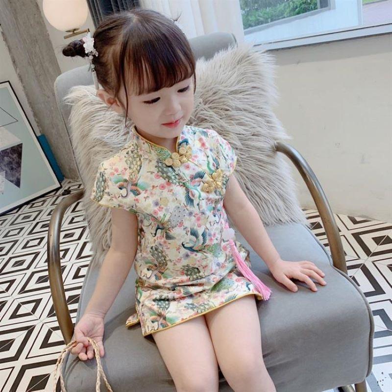 Product Introduction of Girls' Chinese Style Retro Hanfu Summer Children's Fashionable Cheongsam Dress Baby Skirt Cross-border One-piece Dropshipping 19