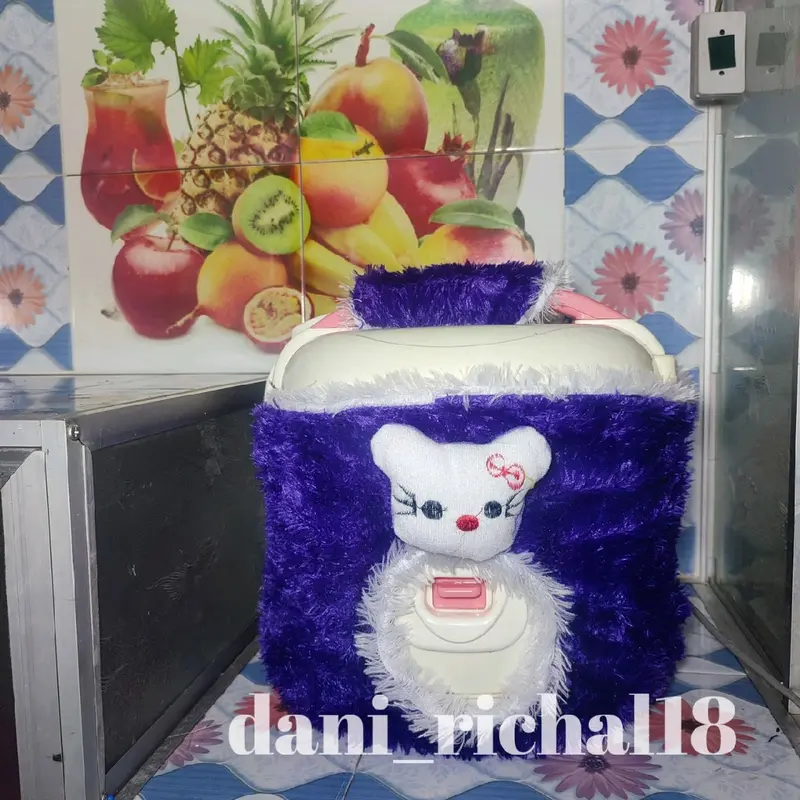 Sarung megicom karakter bulu rasfur / Sarung magicom bulu rasfur Biru Hijau 1
