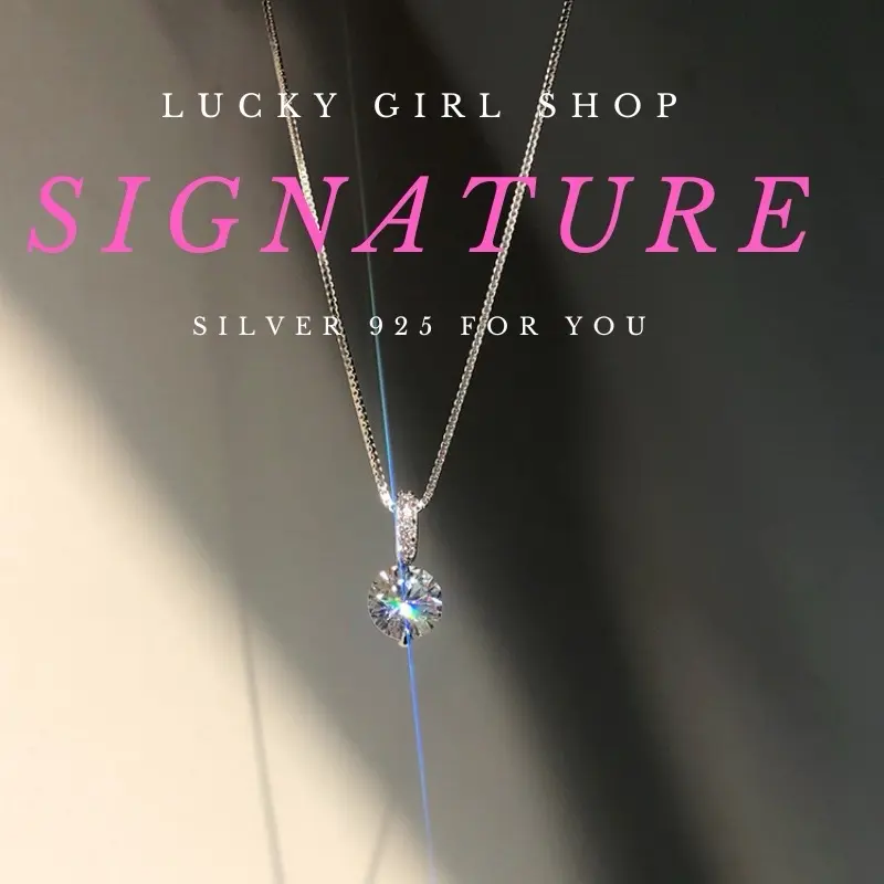 ( เก็บโค้ดส่งฟรี พร้อมส่ง)สร้อยเงิน 925 รุ่น Signature แถมกล่อง+ผ้าเช็ดสร้อย