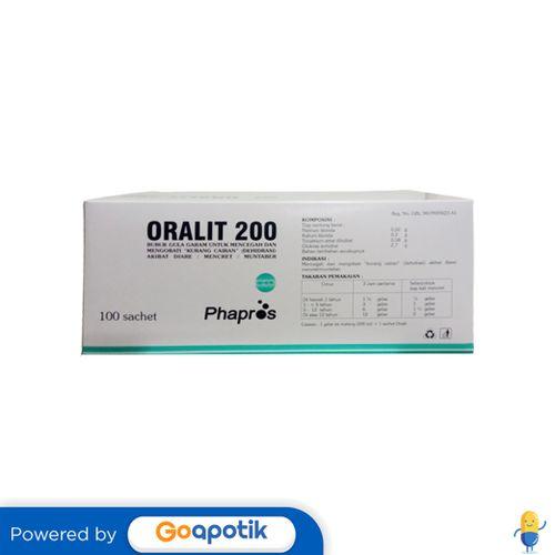 Gambar ORALIT 200 PHAPROS SERBUK 4.1 GRAM BOX 100 SACHET dari Apotek HAR Farma by GoApotik Kota Bekasi Tokopedia