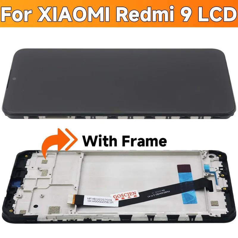 Màn hình hiển thị LCD, Chất lượng cao 100%, dành cho màn hình Xiaomi Redmi 9A, với khung, Lắp ráp màn hình cảm ứng, Tương thích với Redmi 9A, 9C và 9 màn hình hiển thị LCD 4