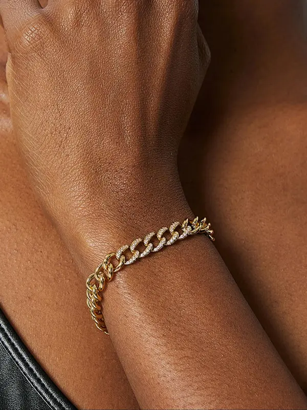 Women's Elegant Chain Bracelet, Exquisite Trendy Bracelet, Fashionable Jewelry for Women & Girls for Party & Daily Clothing Decor 2