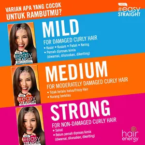 Makarizo Hair Energy Easy Straight / Smoothing Pelurus Rambut Modern//120ML 80ML//BPOM// SIAPP KIRIM Mousse Straightening