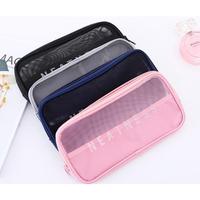 Gambar VEBLEN OFFICIAL STORE Pouch Kosmetik Kecil ETC Tempat Makeup Mini Bahan Nilon Mesh Anti Air Travel Organizer - L, Hitam dari VEBLEN OFFICIAL Store Kab. Tangerang 4 Tokopedia