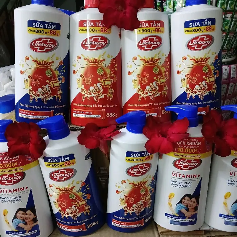 Sữa tắm Lifebouy công thức Vitamin + bảo vệ vượt trội 10, chai 1.1kg Dưỡng Da Body Women Nữ 3