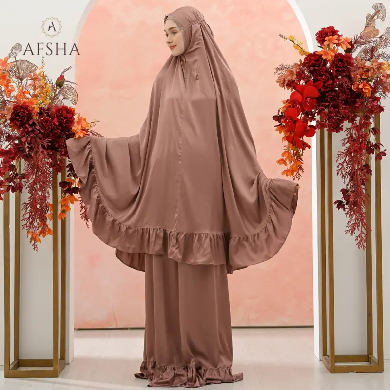 Afsha - Mukena Dewasa Raima 2in1 Series (Free Sajadah, Pouch & Box Hampers) 8