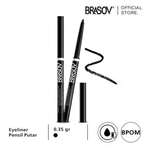 BRASOV Kosmetik / Makeup Pensil Eyeliner Putar Netto 0.35 G Waterproof Automatic Eye Liner XX-CT Pensil Pena Bawah Mata Awet Tahan Lama Waterproof Anti Air