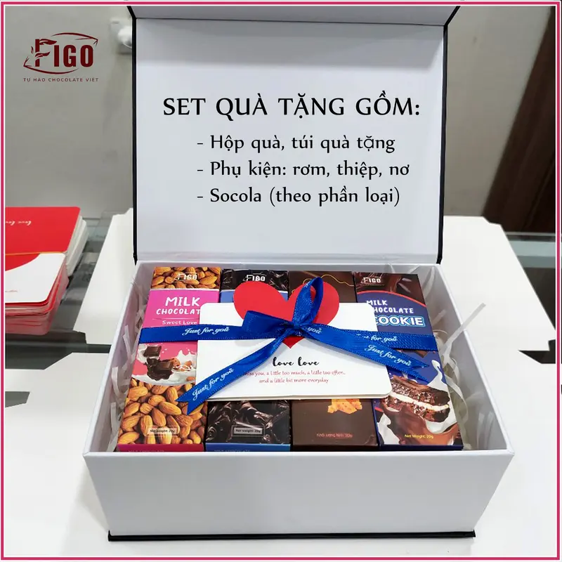 | 20*15*8 cm |Combo Hộp Quà tặng Sinh Nhật, Valentine Sweet Love, Hộp Kèm Túi Giấy, Giấy Rơm sang trọng 6