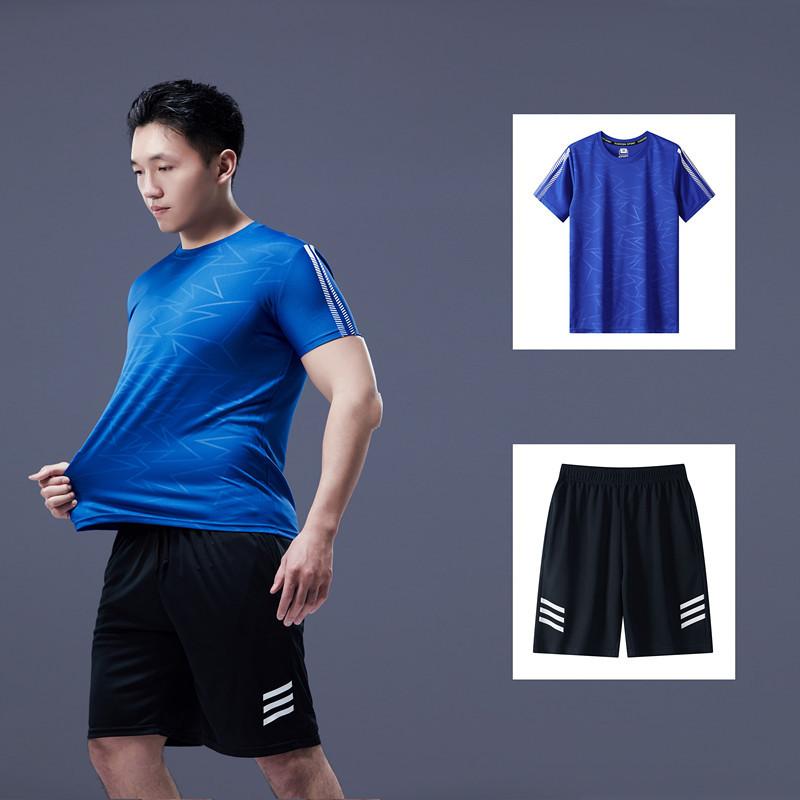 Product Introduction of Friendrich-Sports Suit Men's Summer Thin Quick-Drying Running Suit Short-Sleeved T-shirt Two-Piece Set Casual Men's Clothing Manufacturer 25