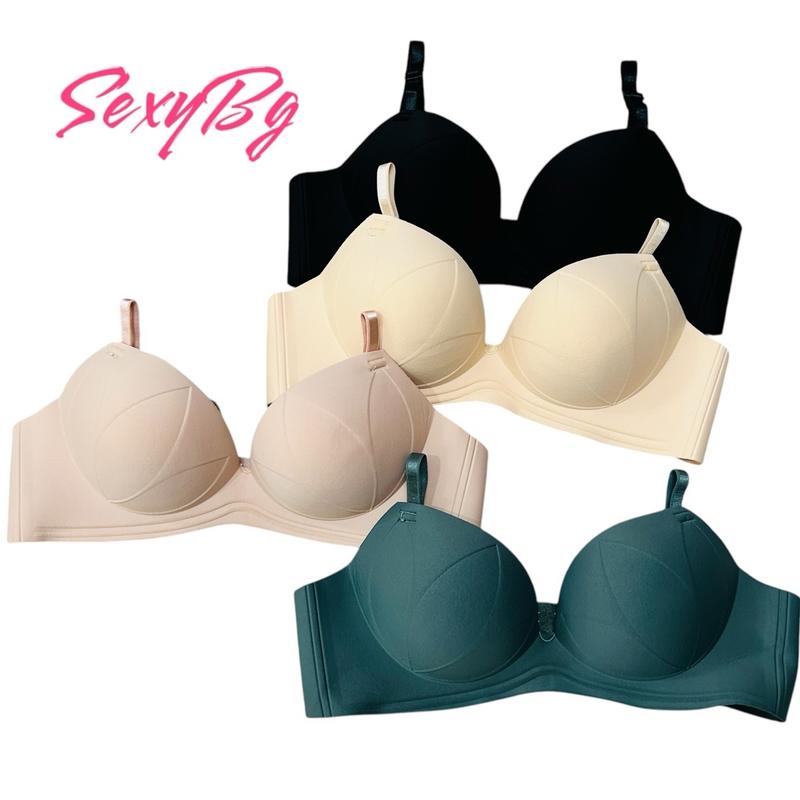 Sét 3 Áo Lót Áo Bra Nữ Su Đúc Mút 3cm Không Gọng Không Đường May Gom Nâng V1 Đầy Đặn Mềm Mại Áo Ngực Cup Ngực Voi Women Áo Ngực Áo Nâng Kem