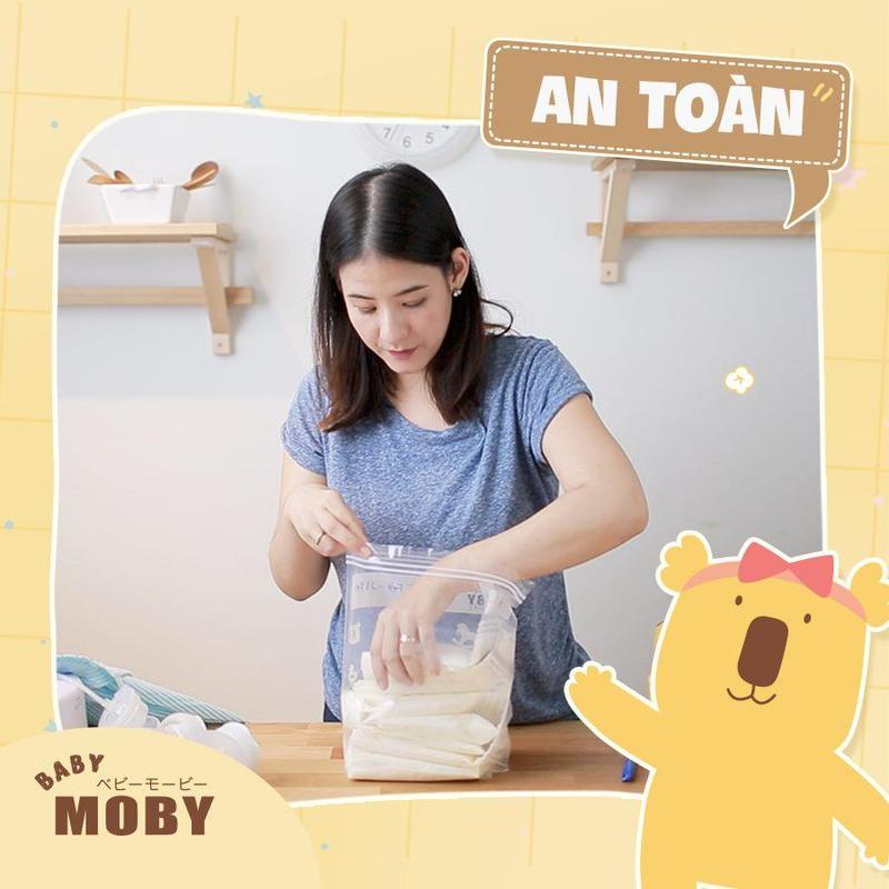 Túi Zip Đựng Đồ Đa Năng Tiện Lợi BABY MOBY Size L Kích Thước 26X26X8CM 5