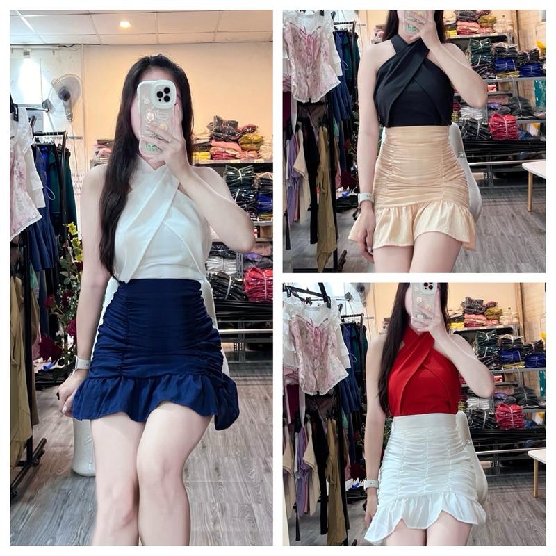 ÁO YẾM KATE CÚP NGỰC NHIỀU SIZE SANG XỊN MỊN Top Nữ Croptop