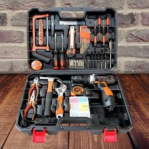 Alat Perkakas Bor Cordless Listrik Electric Set 102 in 1 Palu Obeng Tang Kunci Pas 102 Macam Peralatan Tukang