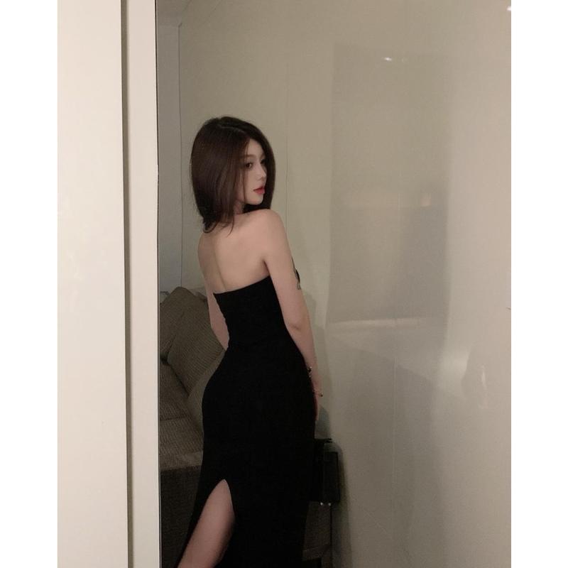 Đầm quây ôm body Cúp ngực Sexy Váy đầm Đen ống body Tiệc cưới Đi quẩy bar pub Dự tiệc tùng sự kiện event Quyến rũ Nữ Women❤️ 5