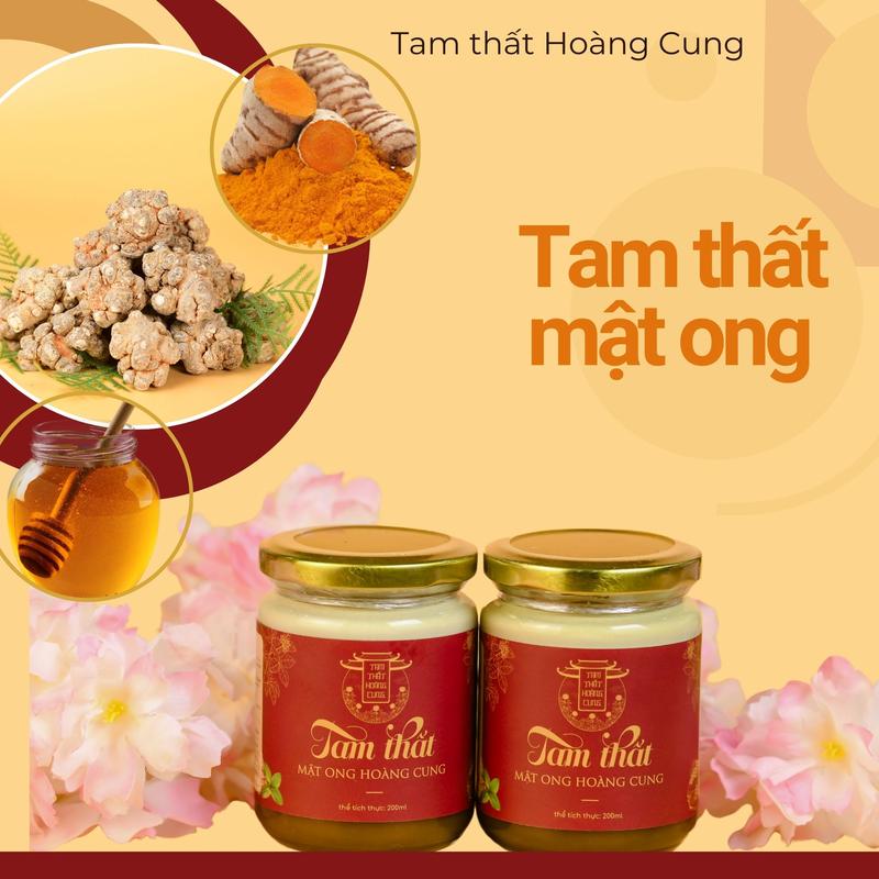 combo mua 1 hũ tặng 1 hũ tam thất tinh nghệ mật ong hoàng cung ( Tặng phới+ tặng túi ) 1
