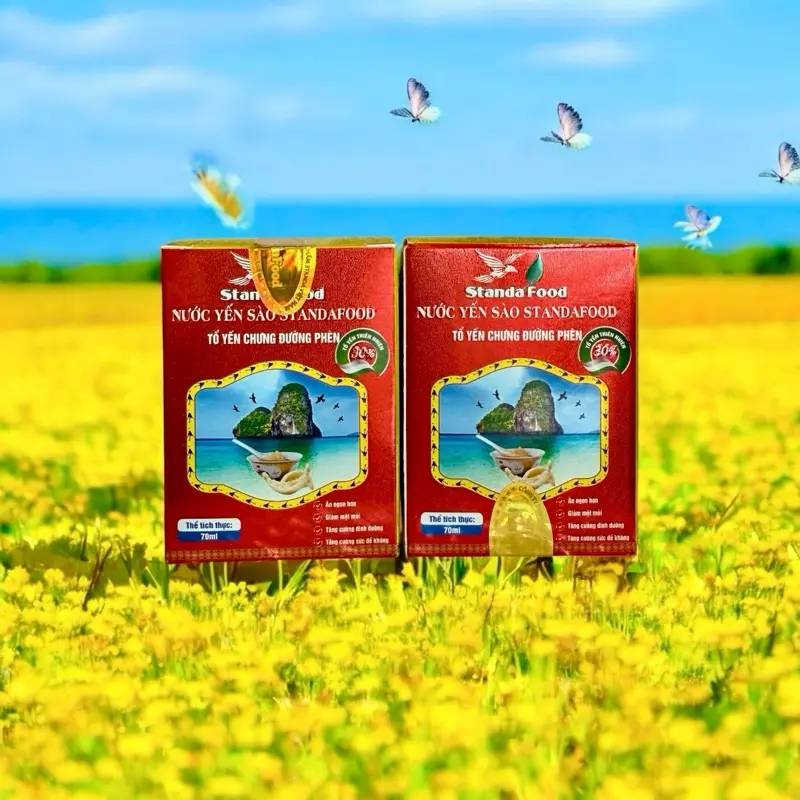 Combo 10 HỘP YẾN SÀO ĐƯỜNG PHÈN BỒI BỔ SỨC KHOẺ STANDAFOOD CHÍNH HÃNG-30% YẾN KHÁNH HOÀ yensao chưng sẵn