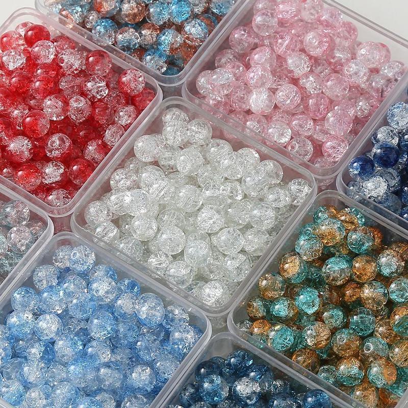 8/10mm Glass Bead, Gradient Two-Color round Beads, Handmade DIY ...