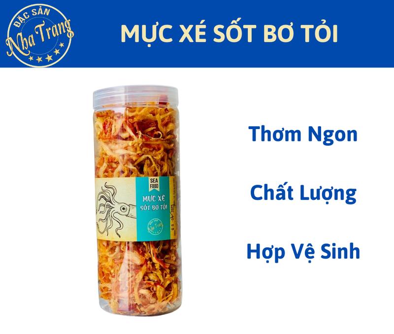  500Gr Mực Xé Sốt Bơ Tỏi Đồ Ăn Vặt Snack Food Thức Ăn 