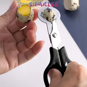 Alat Pembuka Telur Stainless Steel Portabel Khusus untuk Telur Puyuh & Telur Burung Gunting Pemotong Cangkang yang Efisien