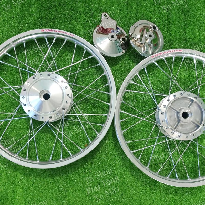 BÁNH CĂM GẮN WAVE DREAM CUB (PHUỘC HƠI)ĐÙM MẠ CRÔM NIỀNG NHÔM SOLUTE SHOPPER SHARK THÁI LAN CÓ NHIỀU MÀU LỰA CHỌN KÈM 2 MÁ ĐÙM TRƯỚC SAU ĐÃ BẮT CĂM SẴN Y HÌNH - PHỤ KIỆN - PHỤ TÙNG