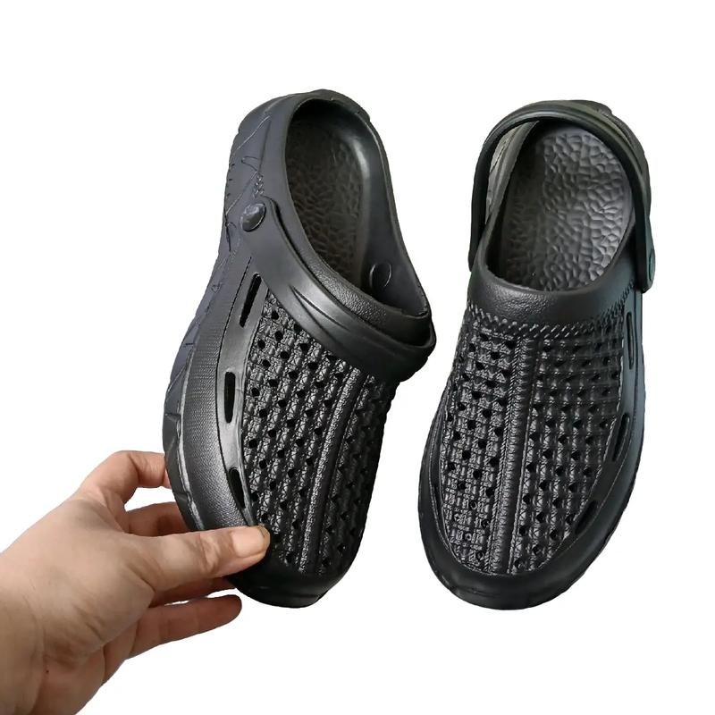 Dép sục nam có quai hậu chất nhựa siêu nhẹ trống trơn trượt, rửa nước đi mưa thoải mái size 40-43