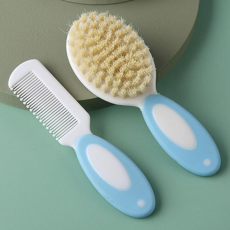 Product Introduction of Baby Hairbrush Comb Newborn Infant Toddlers Soft Hair Brush Head Massager Set Baby Kids Hair Care 5