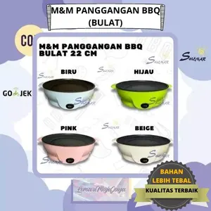 BISA COD!!! M&M PANGGANGAN BBQ (BULAT) / Panci Goreng Elektrik / Panci BBQ / Panci Panggang Elektrik Grill / Panci Elektrik PANCI LISTRIK / KOREAN PAN / GRILL PAN / ALL U CAN EAT