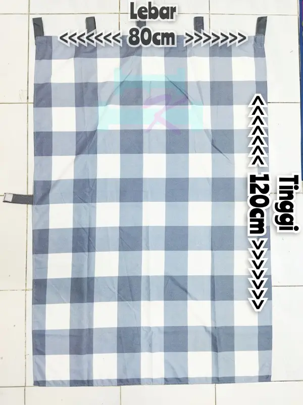 Gorden Jendela Pendek Ukuran 80x120 Korden Model Tali Perekat Kain Kain 6