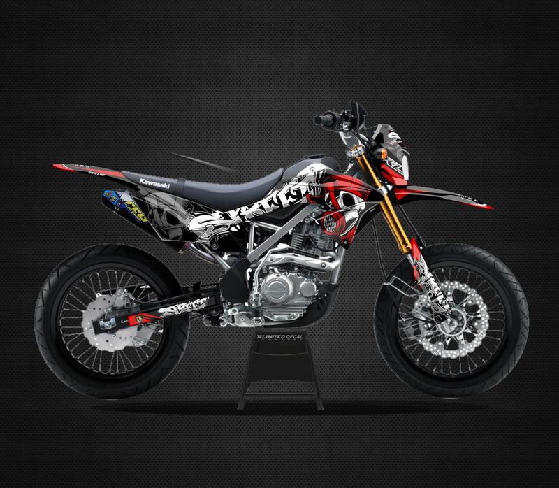 Decal Sticker KLX BF Xtreme 150 Stiker KLX Fullbody Supermoto KLX BF Graffiti KLX 007 3
