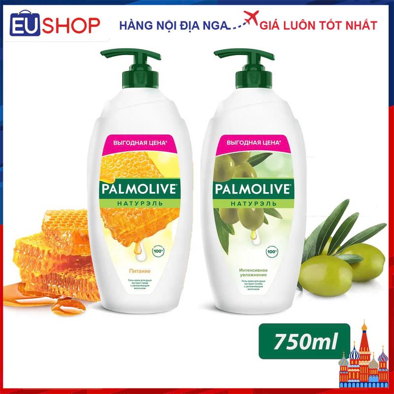 [Chai 750ml ] Sữa tắm dưỡng ẩm mật ong & kem Palmolive Naturel Nga