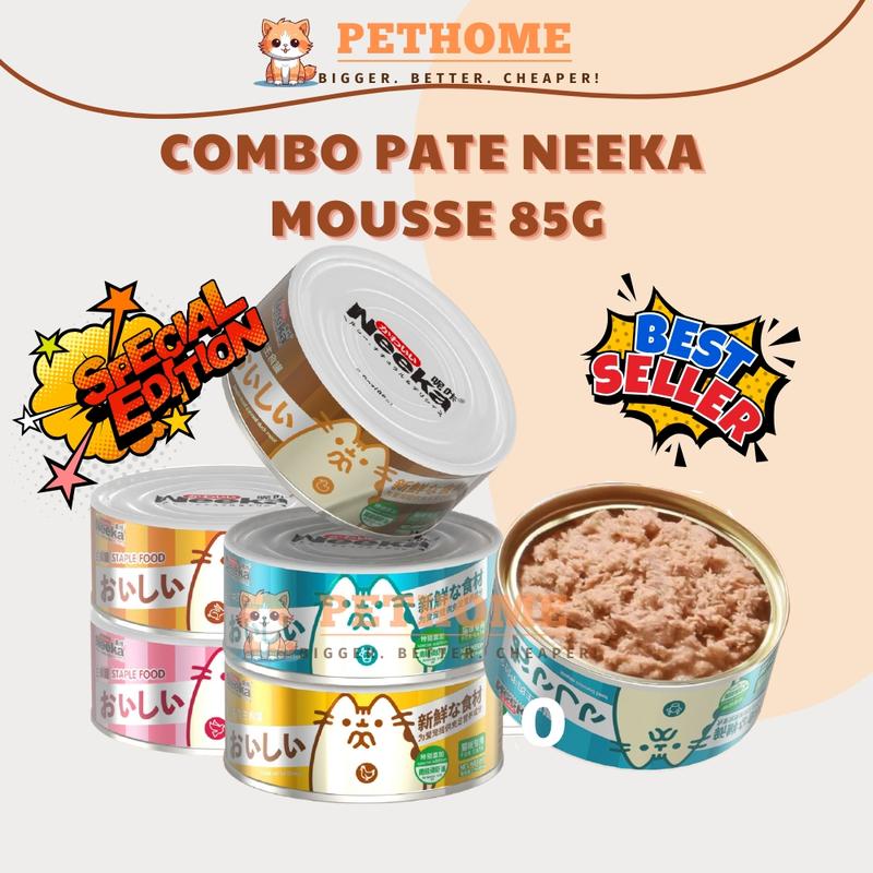   Combo 24 Lon  Pate Mèo Neeka Special Dạng Mousse & Gravy Lon 85g Pate Neeka Mèo Dạng Dạng Đặc Sốt 