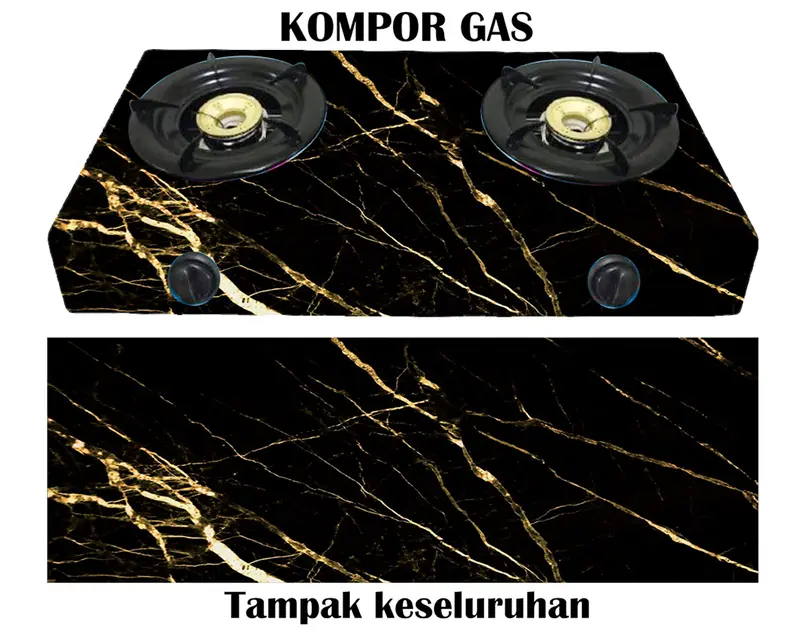 Sticker Kompor 2 Tungku Motif Marmer Elegant 6