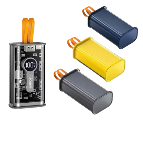Box sạc dự phòng trong suốt 4 cell 21700 , sạc nhanh 22.5W