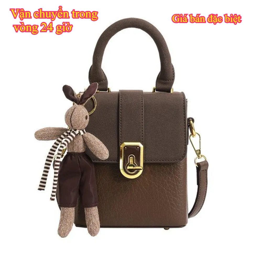 Thời trang đơn giản retro túi vuông nhỏ Vận chuyển trong vòng 24 giờ