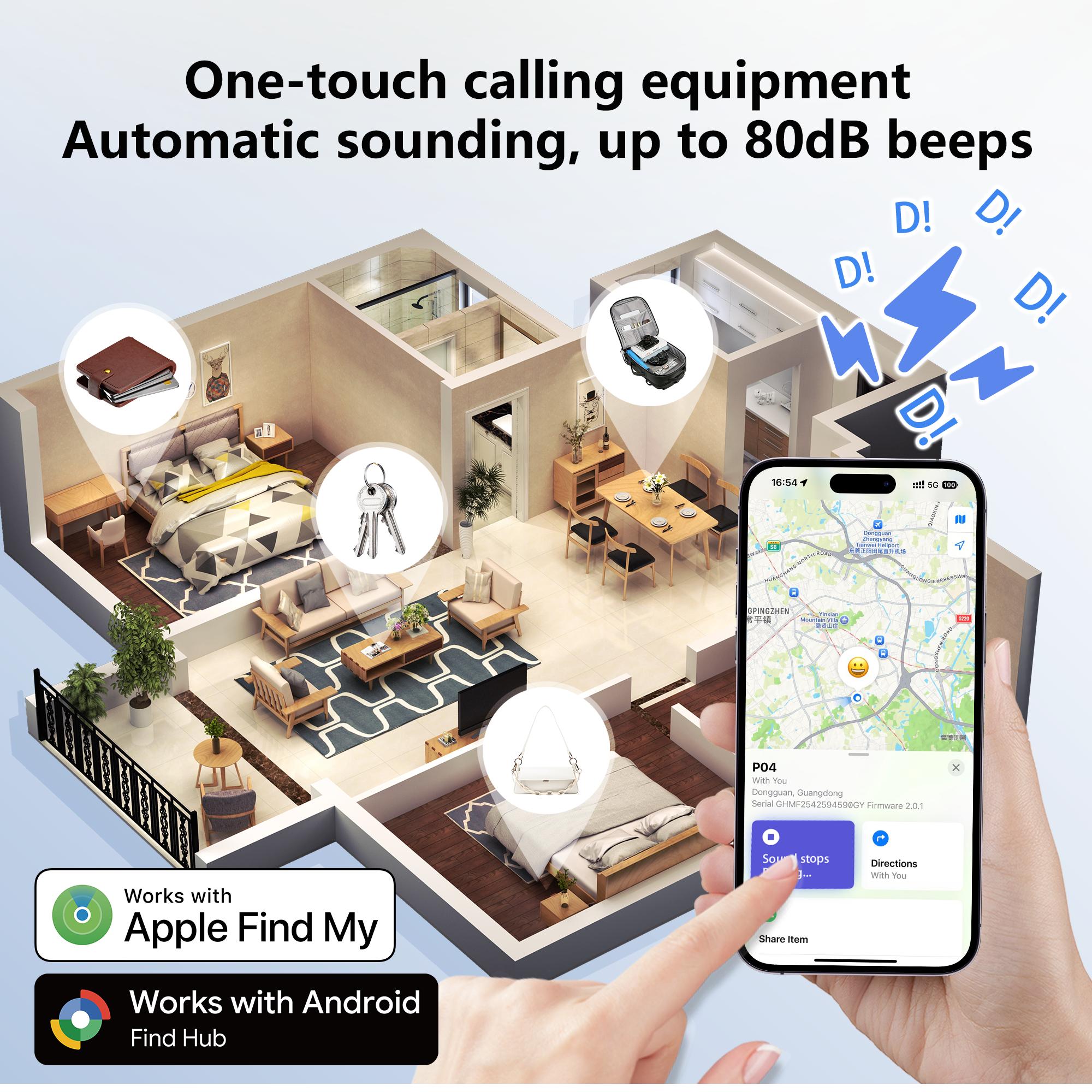 Smart Ultra Thin Wallet Tracker Card for Apple or Android Dual System Key Luggage Locator Tag Works with Google Find My Device - Image 4