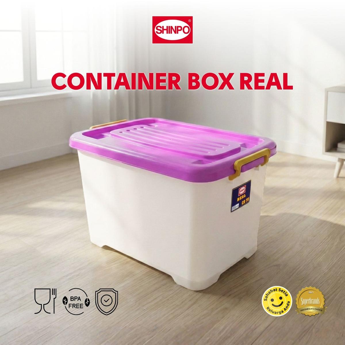 Promo SHINPO Kontainer Plastik Dengan Roda Real Container Box Kotak ...