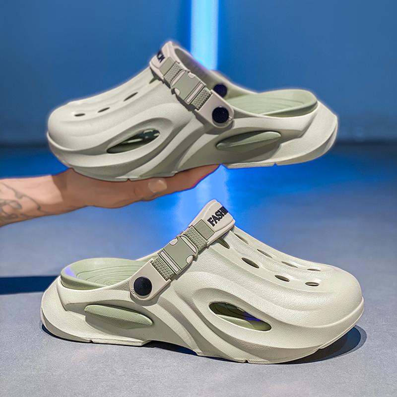 Dép Lê Bít Mũi Đế Mềm Chống Trượt Dành Cho Nam Giới Thích Hợp Cho Mùa Hè Thể Thao Mới Đế Dày Dép Ngoài Trời Thoáng Khí Làm Bằng Chất Liệu EVA