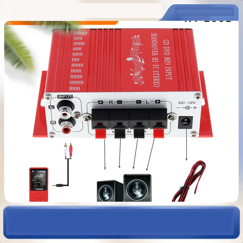 ( Dikirim Dari Jakarta )Amplifier Hi-Fi Stereo Amplifier Speaker Power Stereo Lepy Hi-Fi Mini Amplifier Speaker 2 Channel 20W - Handphone USB Penguat Daya Audio Adaptor Ampli Mini Amplifier Power Speaker Full Bass Subwoofpower ampli 2A Adaptor Red 0
