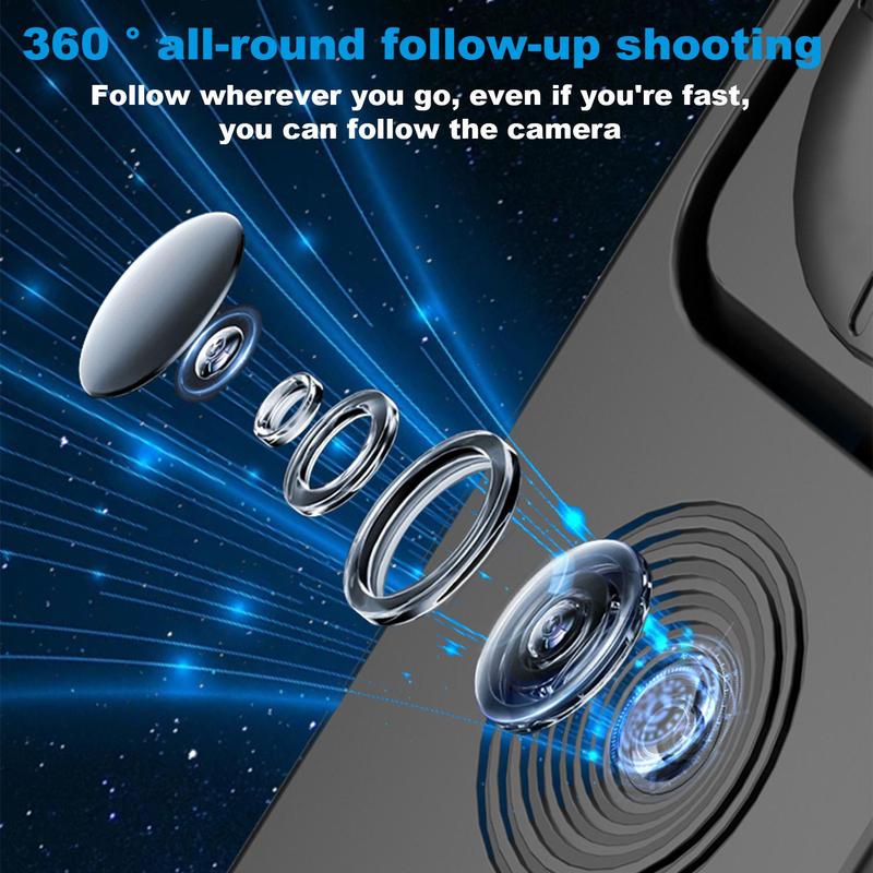 Auto Face Tracking Tripod, 360° Rotation Phone Holder with Remote Control, Moving Tripod for Video Live Stream, Phone Camera Stabilizer, Selfie Stick, Electronics Accessories, Black, Smartphone, Cellphone 8