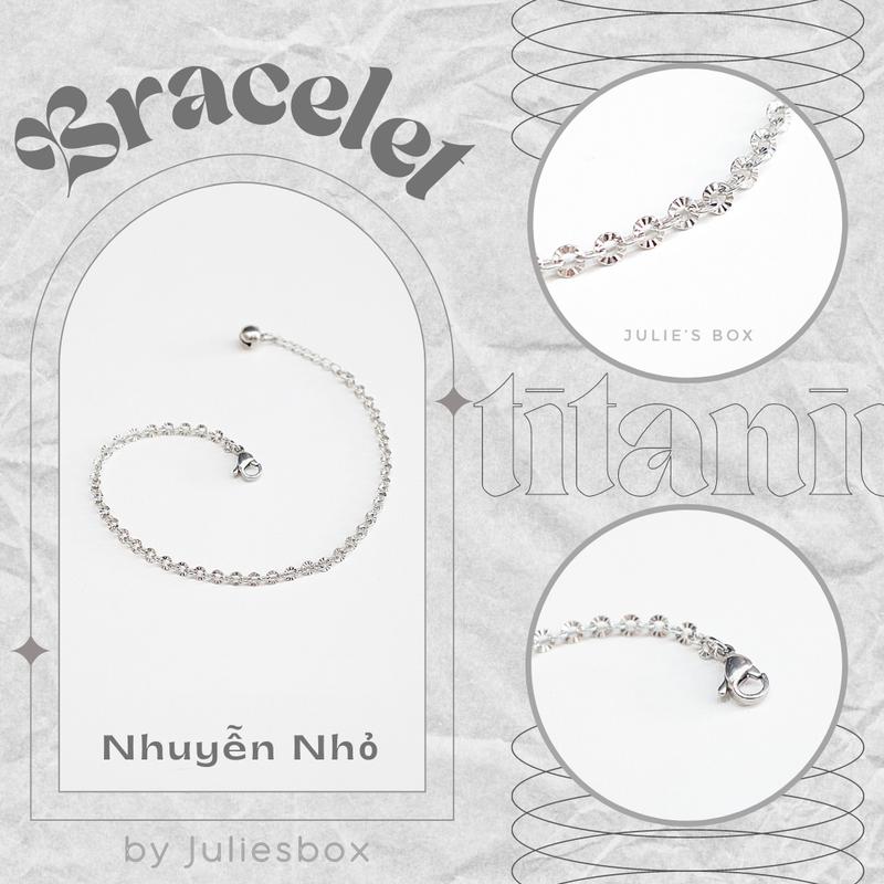 1 Chiếc Vòng Tay Xích Nhuyễn Nhỏ Basic Chain Unisex Không Đen Không Gỉ Không Phai Màu Không Ngứa julies box 66