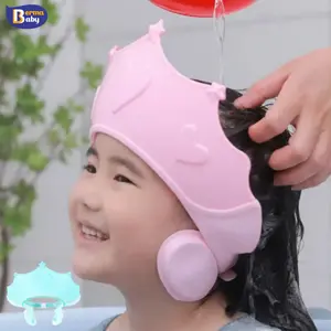 BERMA BABY  Topi Keramas Anak Bayi Mahkota Balita Baby Shower Cap Peralatan Mandi Anak Shampoo Pelindung Rambut Handuk