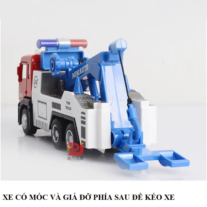 Xe ô tô cứu hộ đồ chơi trẻ em Mô hình tỉ lệ 1:50 CÓ ÂM THANH VÀ ĐÈN Bé trai Toy 8