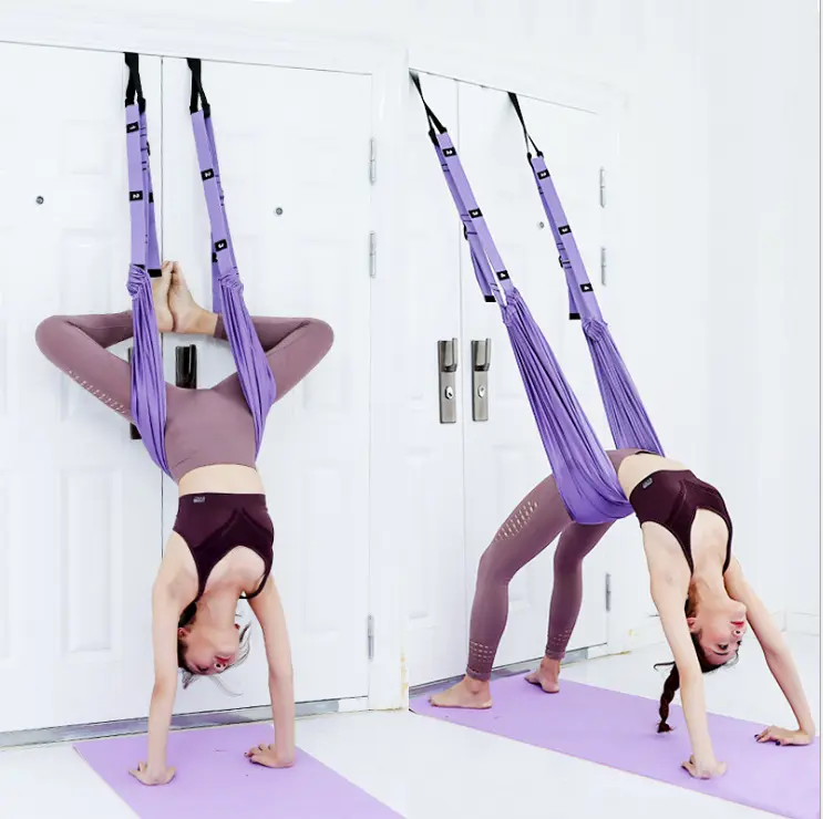 Đai vải tập yoga tại nhà cho người mới bắt đầu 0