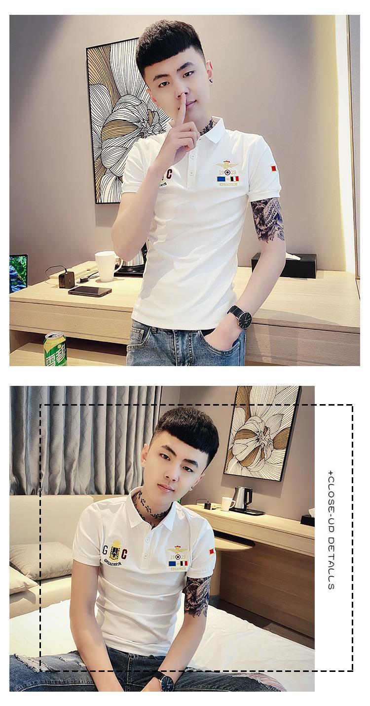 Product Introduction of Áo Thun Nam ngắn Tay Dáng Ôm, Phong Cách Hàn Quốc Hợp Xu hướng, Áo Polo Tay Lửng Bó Sát, Mùa Hè Mới, Tinh Thần Xã Hội, Thích Hợp Cho Giới Trẻ, Bộ Sưu Tập Mới Yêu Thích (2286), 8