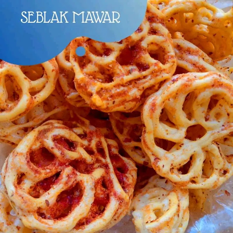 Kerupuk seblak mawar 250gr camilan snack kiloan