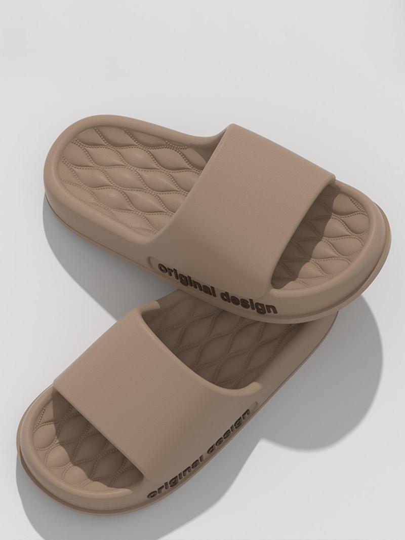 Product Introduction of Men's Casual Plain Color Slides, 1 Pair Lightweight Non-slip Soft Comfortable Home Slippers, Casual Trendy Slippers for Indoor & Outdoor Wear 18