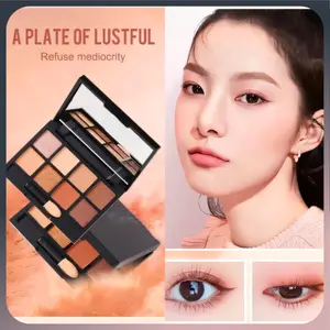 GG Eyeshadow Palette 8 Warna Glitter and Matte Pigmented Tahan Lama Free Brush LA255 8109