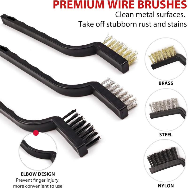 Car Cleaning Brush Set, Car Detailing Brush Set, Car Interior Cleaning Brush, Multifunctional Car Cleaning Tool for Car Interior & Exterior 5