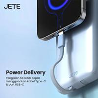 Gambar 【Tersertifikasi CCC】Powerbank JETE B10 Power Bank 10000mAh Fast Charging 22.5W Built in Kabel USB Type C Lightning Portable Pawer Bank Dual Port USB Handphone Android For iPhone - Black - Black dari Doran Wearable Official Store Kota Administrasi Jakarta Pusat 4 Tokopedia